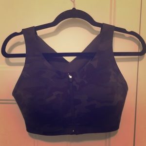 Lululemon Enlite Bra Zip-front - black camo (36DD)